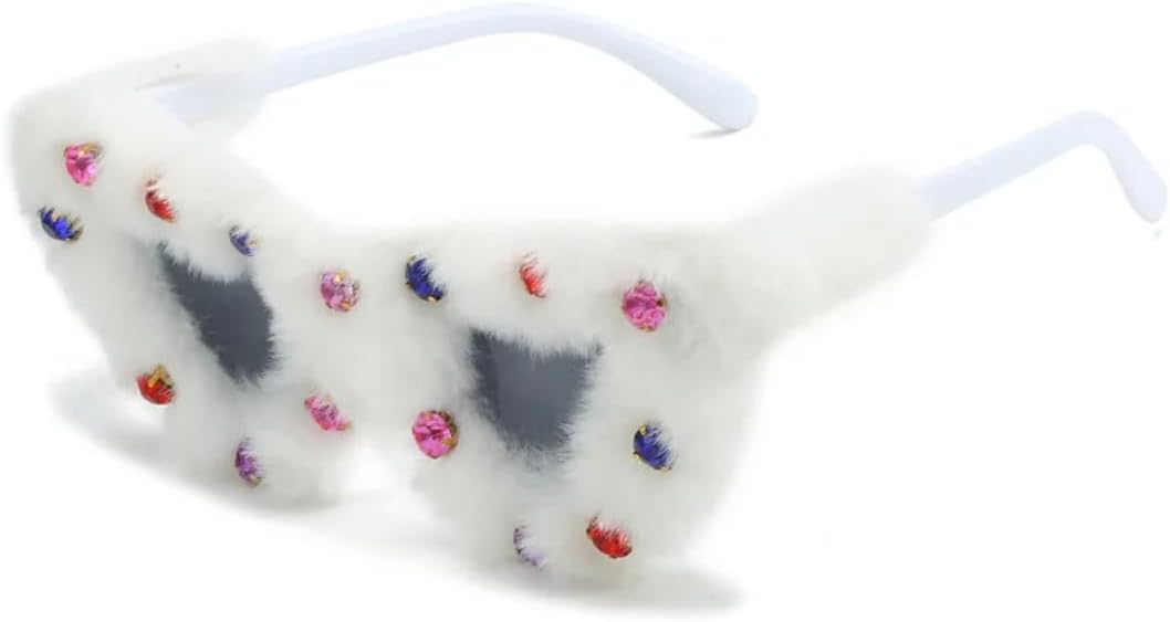 Ретро-солнцезащитные очки в форме сердца из мягкого плюша для женщин, модные голубые и розовые, трендовые мужские очки «кошачий глаз» с защитой от УФ-излучения UV400 UATXTAU, White With Ctystal
Ретро-солнцезащитные очки в форме сердца из мягкого плюша для женщин, модные голубые и розовые, трендовые мужские очки «кошачий глаз» с защитой от УФ-излучения UV400 UATXTAU, White With Ctystal