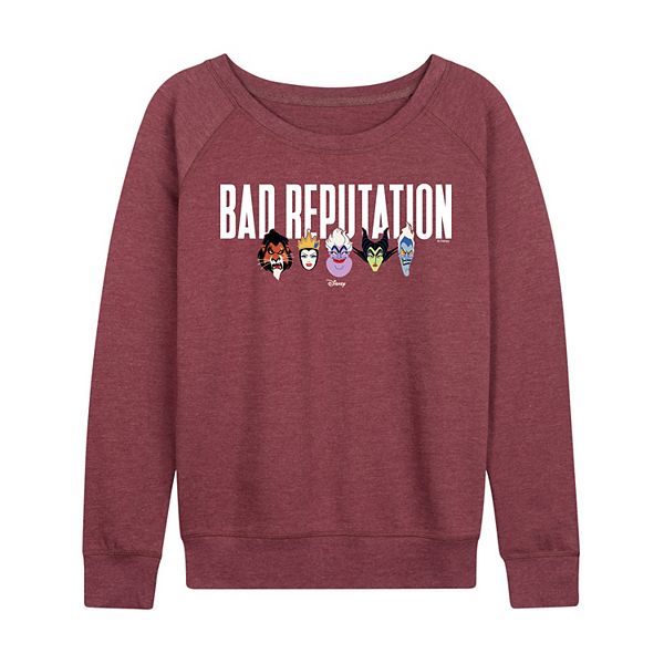 Женская футболка с длинным рукавом Villains Bad Reputation из французского флиса Disney, Heather Maroon
Женская футболка с длинным рукавом Villains Bad Reputation из французского флиса Disney, Heather Maroon