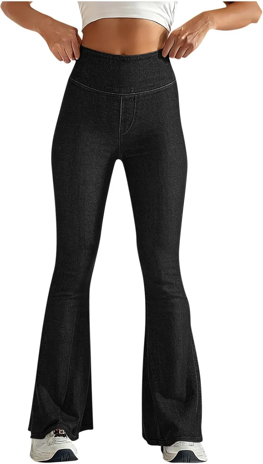 Oplxuo джинсы-клеш для женщин, высокие, эластичные
Oplxuo джинсы-клеш для женщин, высокие, эластичные