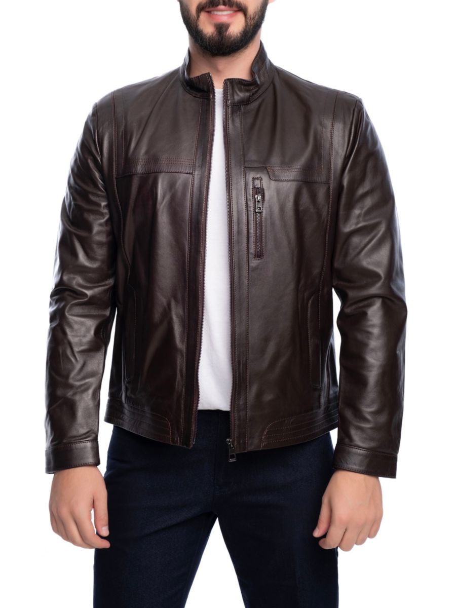 Кожаная куртка-бомбер Vellapais, цвет Dark Brown
Кожаная куртка-бомбер Vellapais, цвет Dark Brown