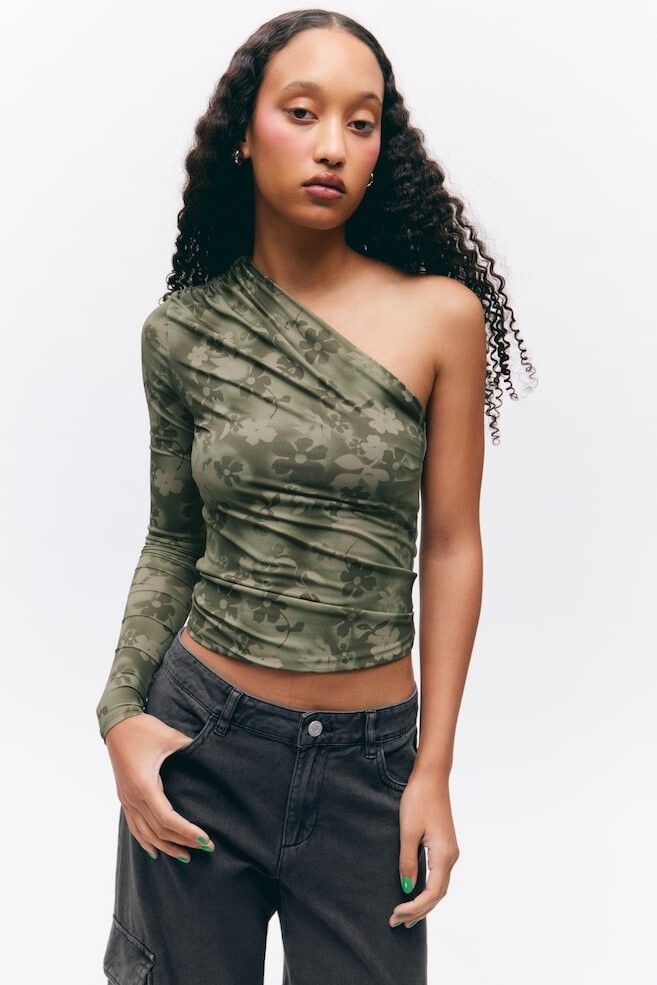 Топ на одно плечо с драпировкой из нейлона Monki, зеленый
Топ на одно плечо с драпировкой из нейлона Monki, зеленый