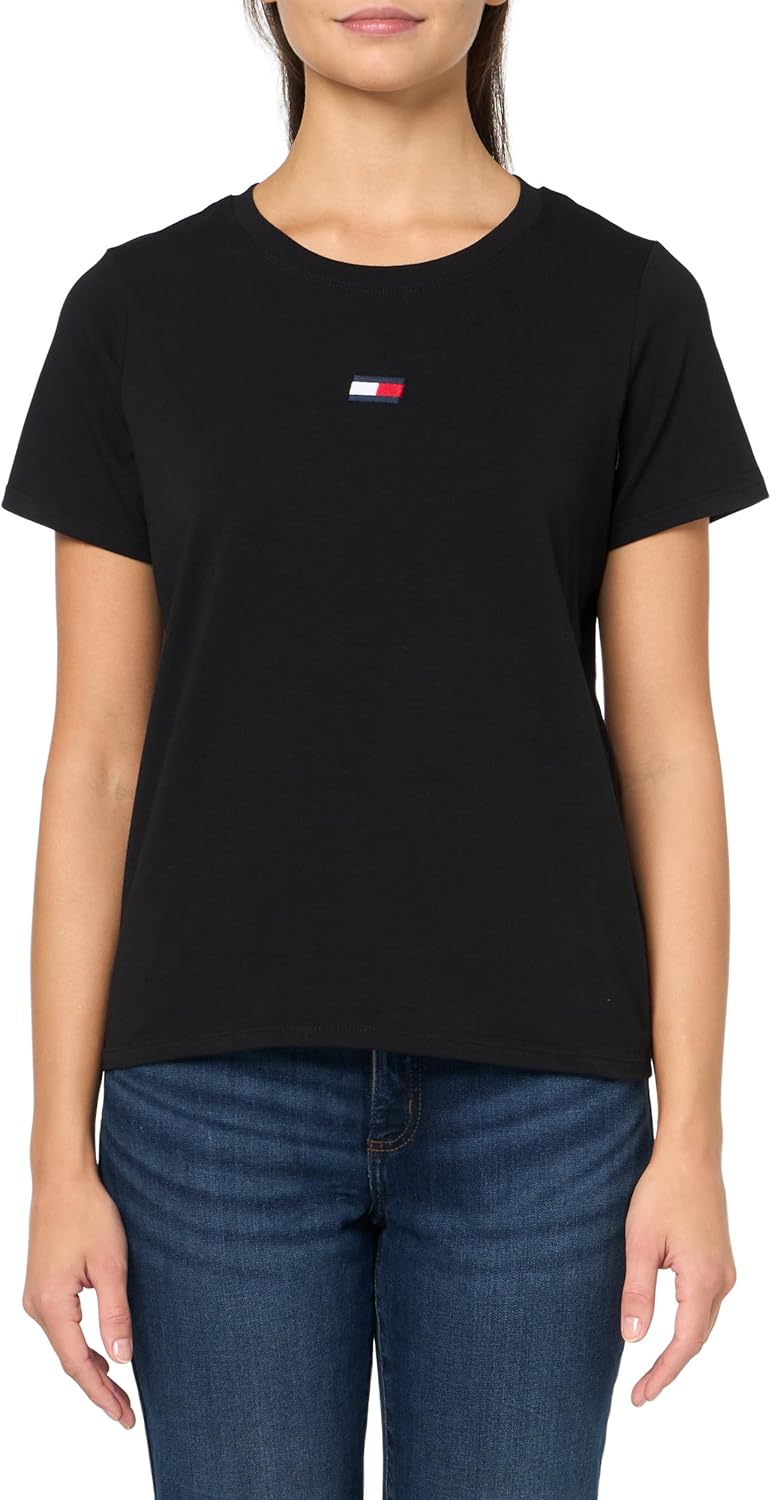 Женская футболка с коротким рукавом и вышитым логотипом Tommy Hilfiger, Black, Черный, Женская футболка с коротким рукавом и вышитым логотипом Tommy Hilfiger, Black
Женская футболка с коротким рукавом и вышитым логотипом Tommy Hilfiger, Black, Черный, Женская футболка с коротким рукавом и вышитым логотипом Tommy Hilfiger, Black
