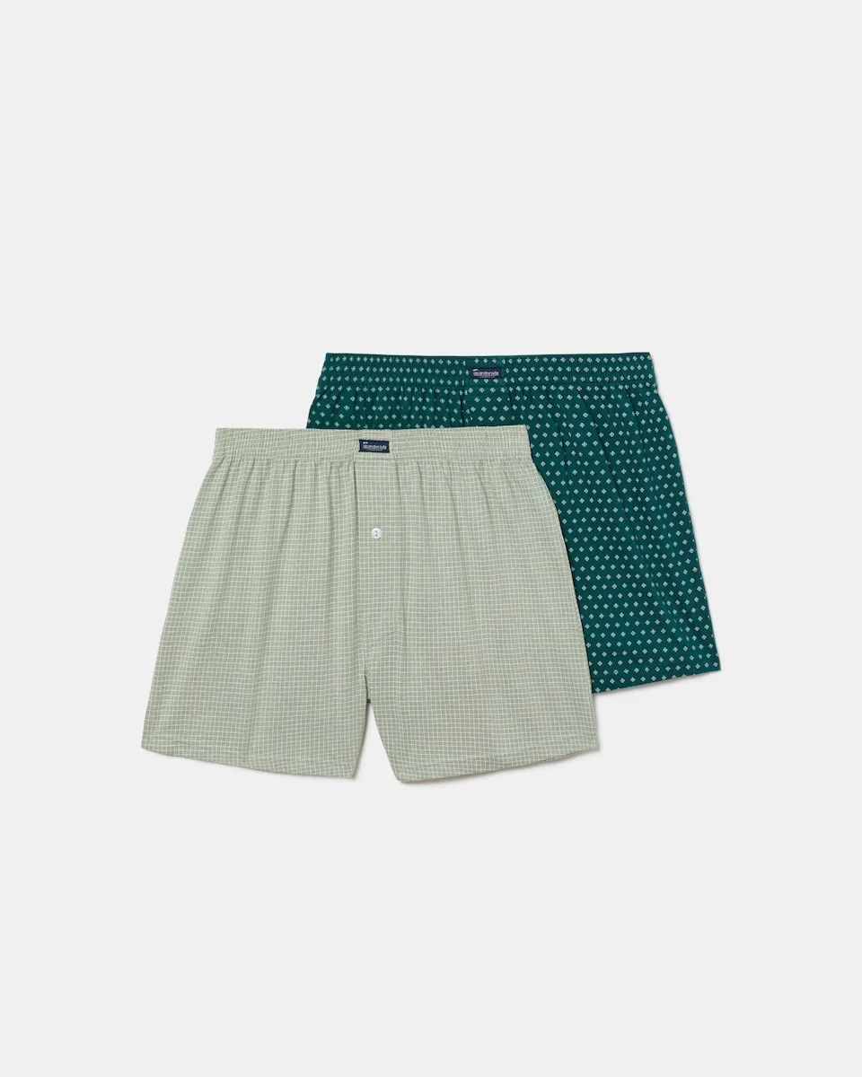 Набор из 2 мужских хлопковых боксеров с принтом Abanderado, светло-зеленый
Набор из 2 мужских хлопковых боксеров с принтом Abanderado, светло-зеленый