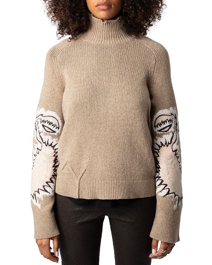 Свитер Zadig & Voltaire из мериносовой шерсти с воротником-воронкой, коричневый/бежевый
Свитер Zadig & Voltaire из мериносовой шерсти с воротником-воронкой, коричневый/бежевый