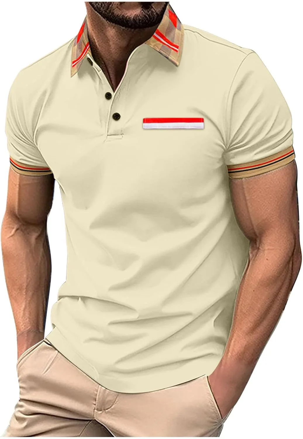 Мужская футболка с коротким рукавом slim fit, цветной блок и карманами
Мужская футболка с коротким рукавом slim fit, цветной блок и карманами