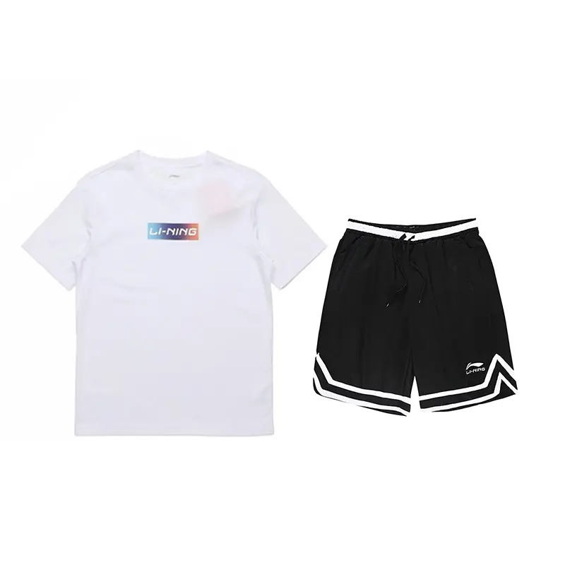 LiNing Повседневная спортивная одежда унисекс, set (белый short-sleeved shirt+черный shorts)
LiNing Повседневная спортивная одежда унисекс, set (белый short-sleeved shirt+черный shorts)