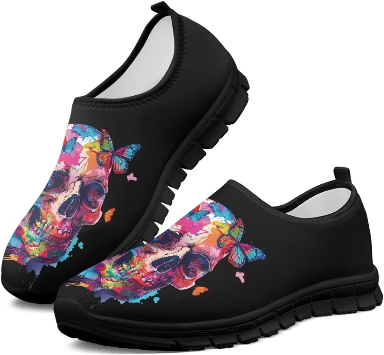 Лоферы без шнурков, унисекс Estailounic, Colorful Ink Splash Skull Butterfly
Лоферы без шнурков, унисекс Estailounic, Colorful Ink Splash Skull Butterfly