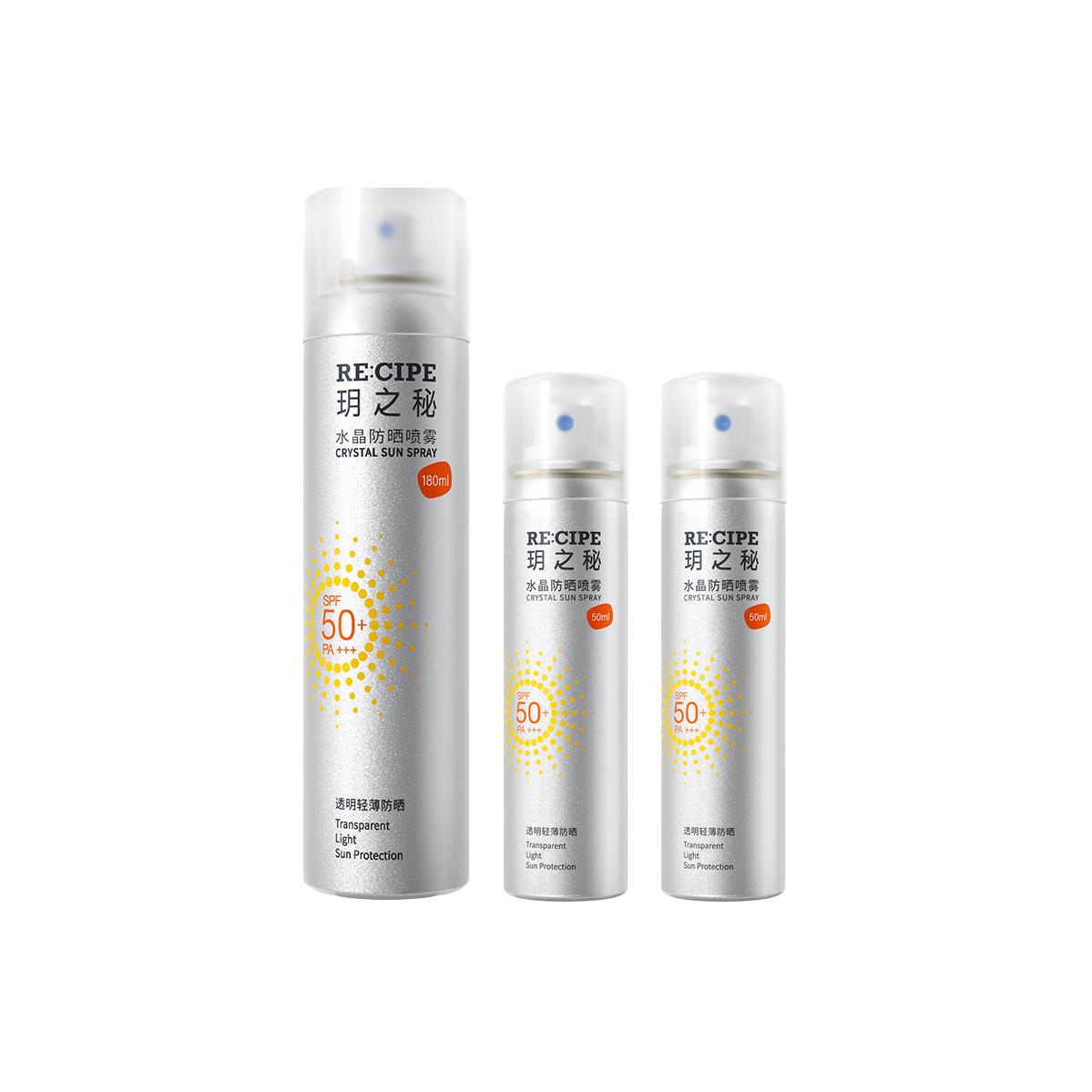 Спрей для защиты от солнца Crystal Spray SPF50+PA+++ с охлаждающим эффектом RE:CIPE
Спрей для защиты от солнца Crystal Spray SPF50+PA+++ с охлаждающим эффектом RE:CIPE