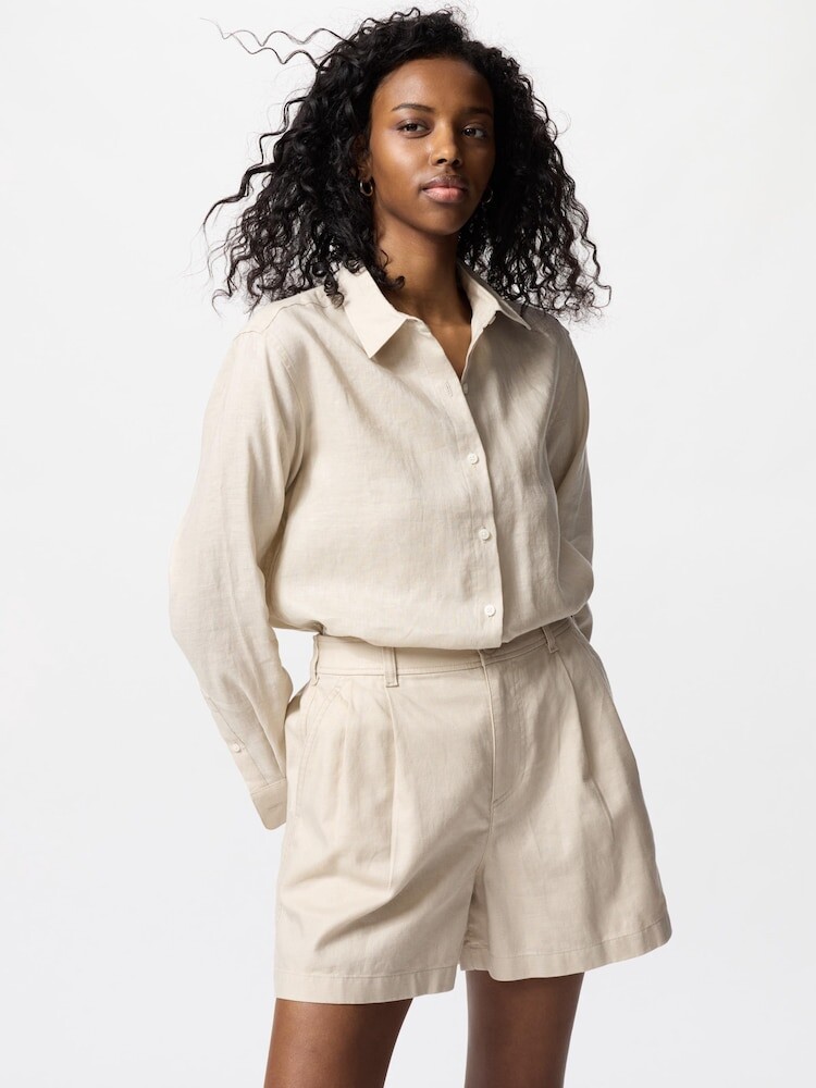 Льняные хлопковые шорты Uniqlo, бежевый
Льняные хлопковые шорты Uniqlo, бежевый