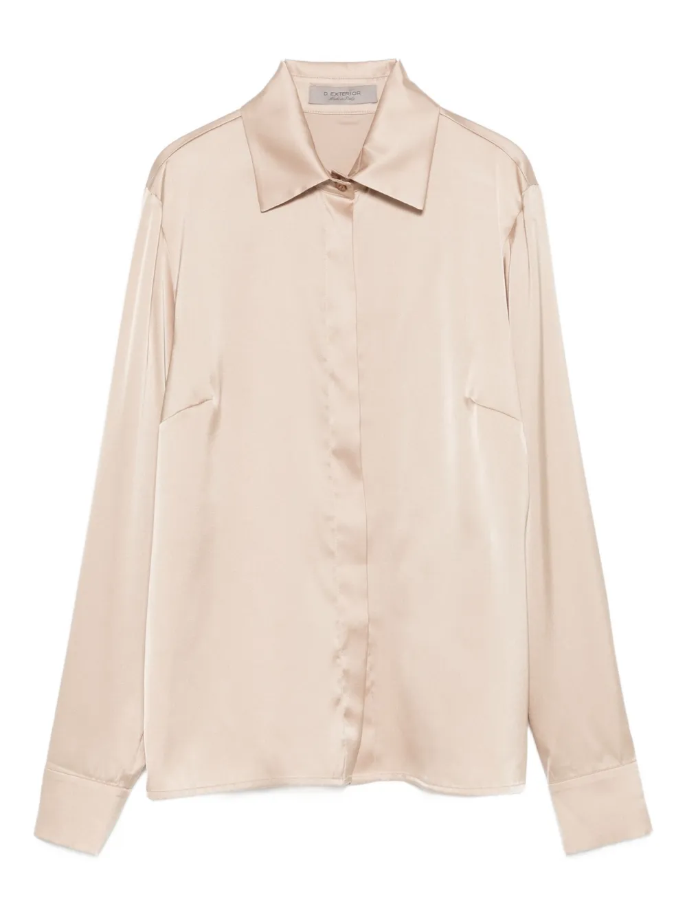 Атласная рубашка с классическим воротником D.Exterior, нейтральный
Атласная рубашка с классическим воротником D.Exterior, нейтральный