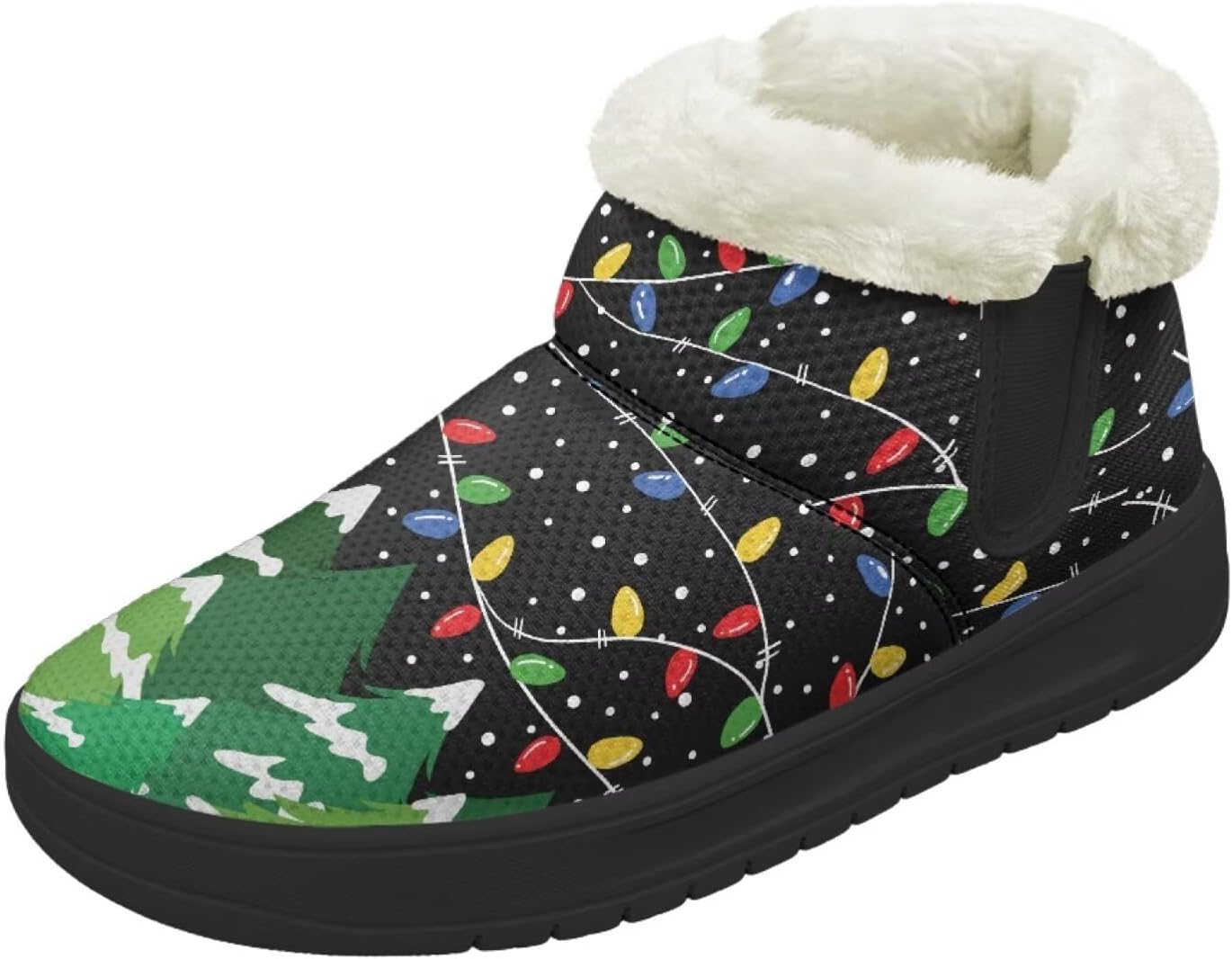 Рождественские снежные ботинки Forchrinse для женщин и мужчин, зимние теплые ботильоны, удобные, с легким надеванием, походные ботинки, рождественская обувь, Christmas Tree Colorful Lights Print
Рождественские снежные ботинки Forchrinse для женщин и мужчин, зимние теплые ботильоны, удобные, с легким надеванием, походные ботинки, рождественская обувь, Christmas Tree Colorful Lights Print