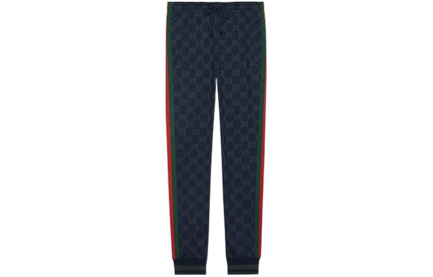 Трикотажные спортивные штаны мужские темно-синие Gucci, темно-синий 
Трикотажные спортивные штаны мужские темно-синие Gucci, темно-синий