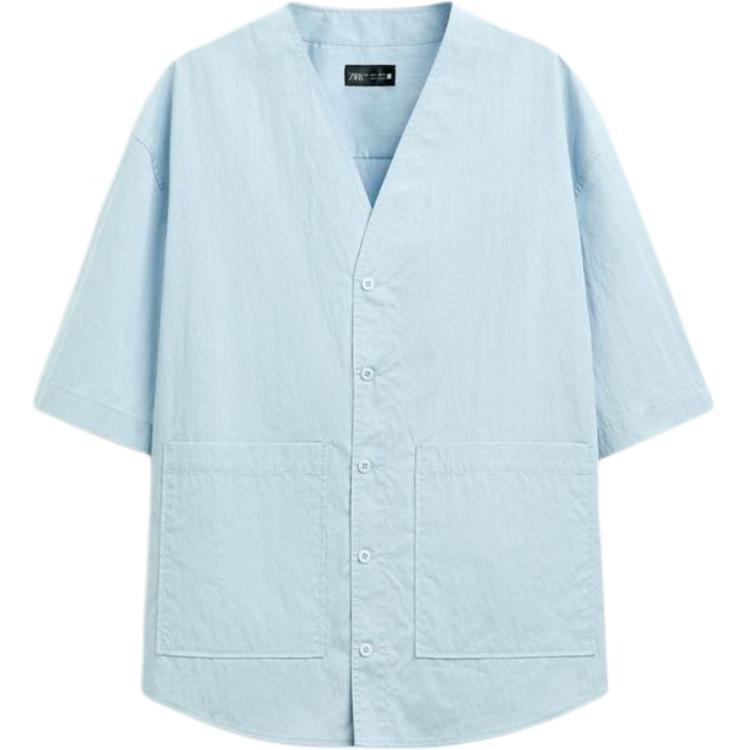 Рубашка мужская небесно-голубая Zara, голубой
Рубашка мужская небесно-голубая Zara, голубой