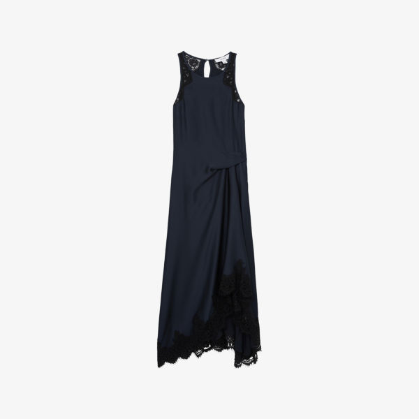 Платье миди Reiss Anais из сатина асимметричного кроя с круглым вырезом и кружевом, синий
Платье миди Reiss Anais из сатина асимметричного кроя с круглым вырезом и кружевом, синий