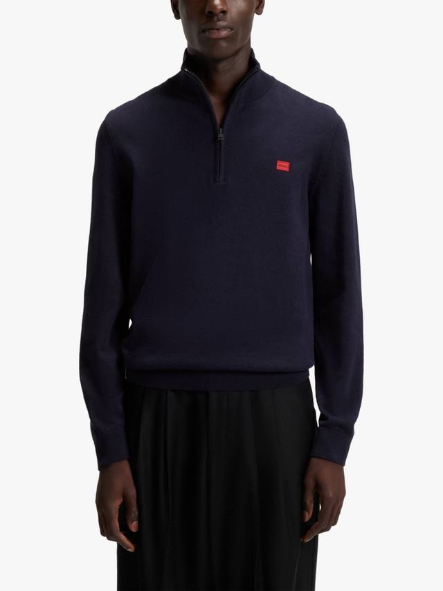 Хлопковый джемпер HUGO с застежкой на четверть HUGO BOSS, Navy
Хлопковый джемпер HUGO с застежкой на четверть HUGO BOSS, Navy