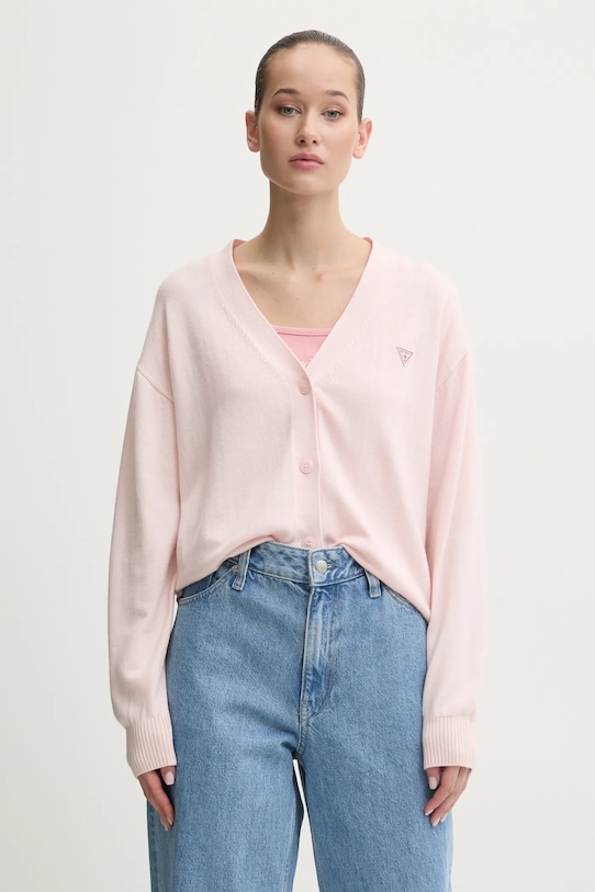 Кардиган с добавлением шерсти Guess Jeans, розовый
Кардиган с добавлением шерсти Guess Jeans, розовый
