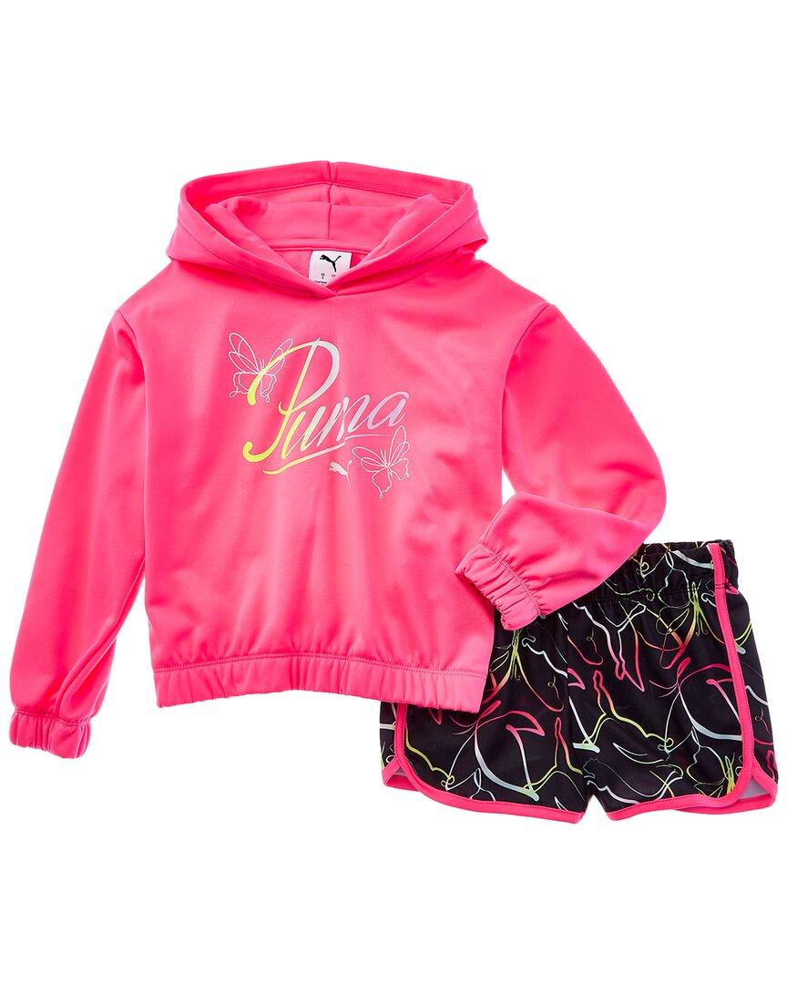 ПУМА Комплект из флисового худи и трикотажных шорт Puma, розовый
ПУМА Комплект из флисового худи и трикотажных шорт Puma, розовый