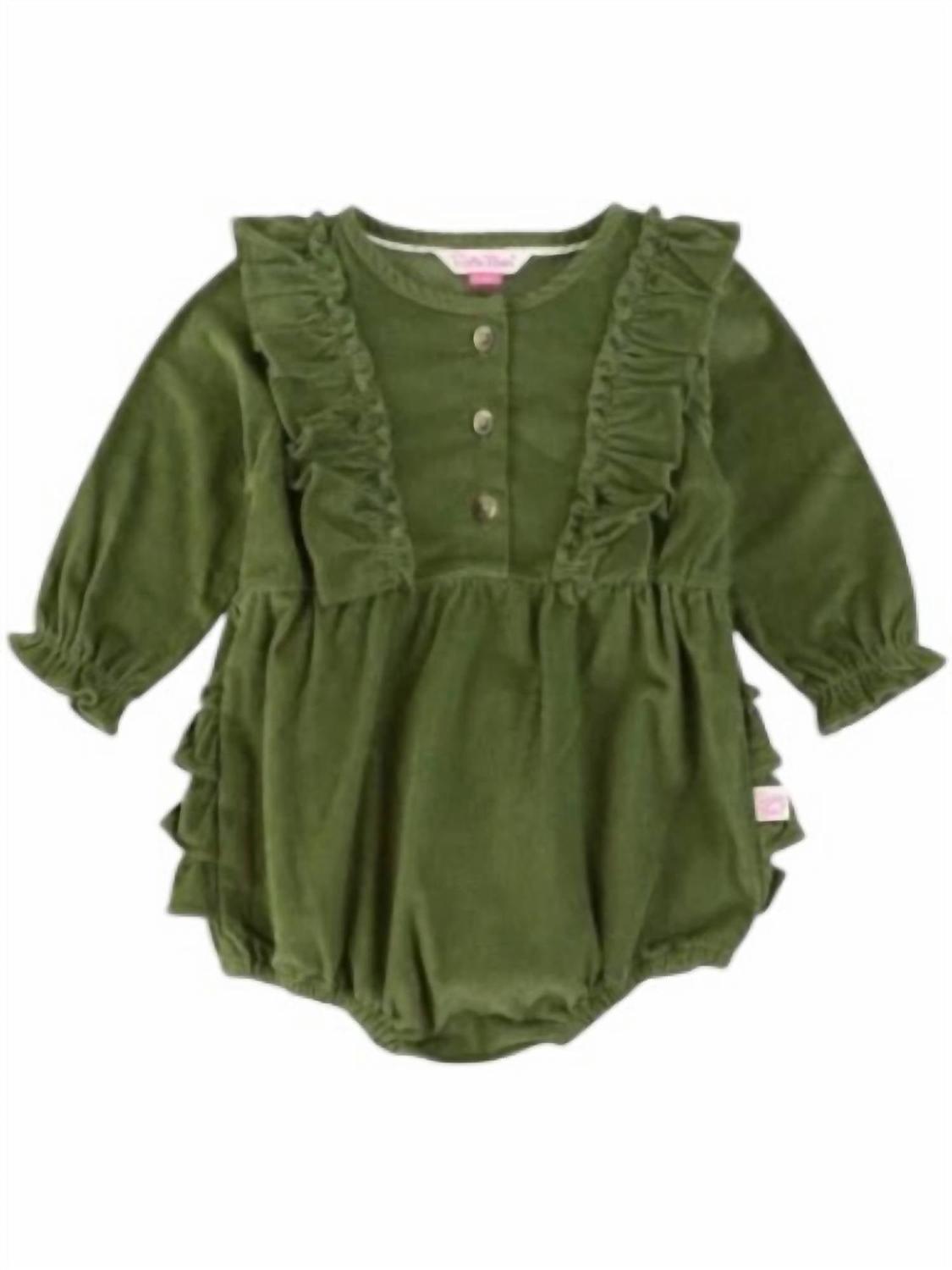 Комбинезон-водопад для девочек из эластичного вельвета Bubble Romper цвета Dusty Olive RuffleButts
Комбинезон-водопад для девочек из эластичного вельвета Bubble Romper цвета Dusty Olive RuffleButts