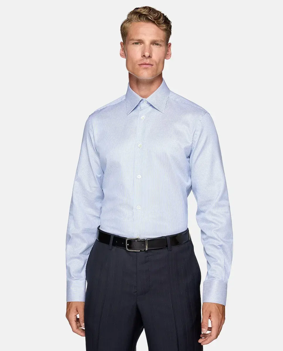 Мужская рубашка прямого кроя в голубую полоску Boggi Milano, голубой
Мужская рубашка прямого кроя в голубую полоску Boggi Milano, голубой