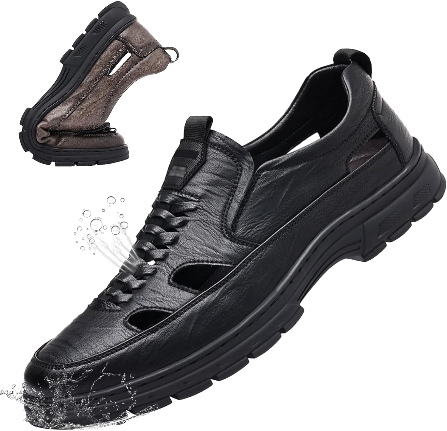 Мужские спортивные сандалии с закрытым носком на липучке, кожаные, легкие, для ходьбы, противоскользящие, удобные, для пляжа, воды, походов, спорта, для использования дома и на улице Generic, черный
Мужские спортивные сандалии с закрытым носком на липучке, кожаные, легкие, для ходьбы, противоскользящие, удобные, для пляжа, воды, походов, спорта, для использования дома и на улице Generic, черный