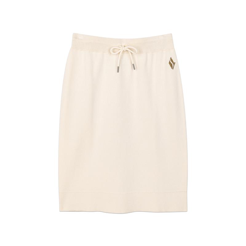 Вязаная длинная юбка женская яично-белого цвета Skechers 
Вязаная длинная юбка женская яично-белого цвета Skechers