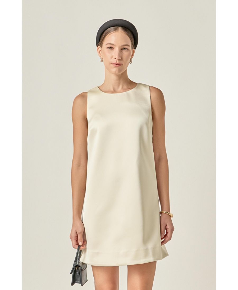 Женское атласное платье миди без рукавов English Factory, Cream
Женское атласное платье миди без рукавов English Factory, Cream