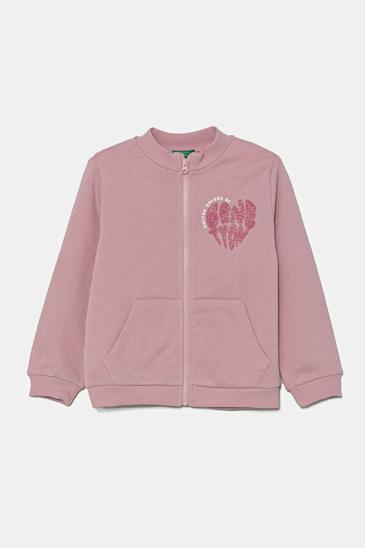 Детская хлопковая толстовка United Colors Of Benetton, розовый 
Детская хлопковая толстовка United Colors Of Benetton, розовый