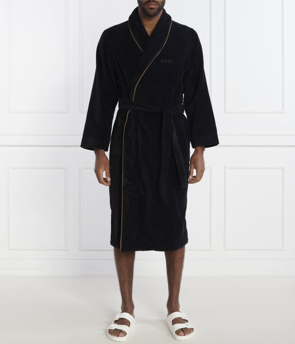 Халат тьяго Regular fit Boss, черный 
Халат тьяго Regular fit Boss, черный