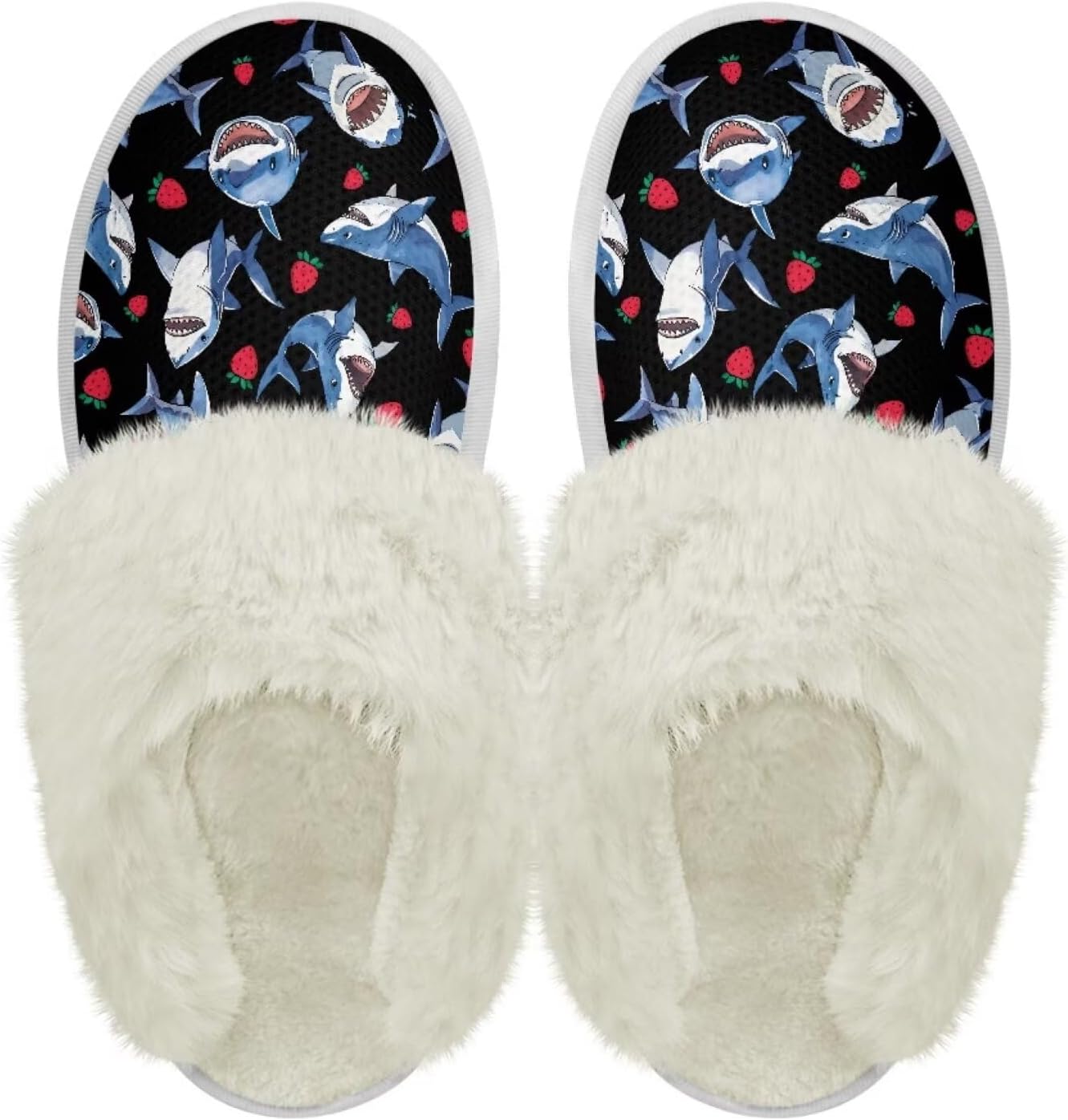 Тапочки chaqlin Fuzzy Plush с меховой подкладкой, сабо для спальни и дома, унисекс, водонепроницаемые, с толстой подошвой, противоскользящие, удобные фланелевые зимние теплые тапочки для дома и улицы, Sharks Strawberry
Тапочки chaqlin Fuzzy Plush с меховой подкладкой, сабо для спальни и дома, унисекс, водонепроницаемые, с толстой подошвой, противоскользящие, удобные фланелевые зимние теплые тапочки для дома и улицы, Sharks Strawberry