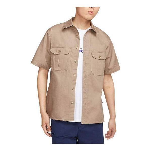 Рубашка sb tanglin с коротким рукавом, тканые пуговицы, верх для скейтборда Nike, хаки 
Рубашка sb tanglin с коротким рукавом, тканые пуговицы, верх для скейтборда Nike, хаки