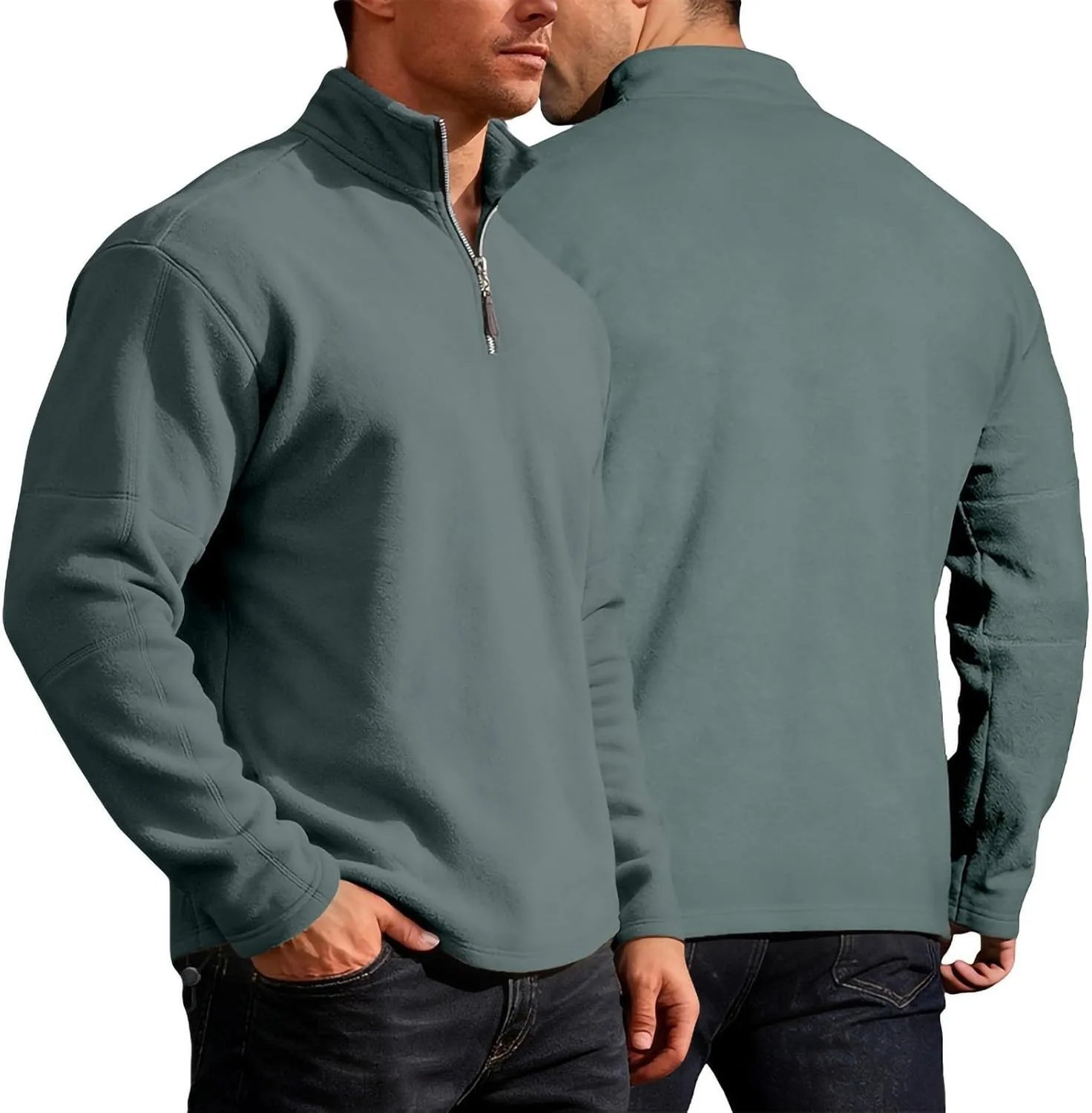 Мужской свитер с четвертью молнии Slim Fit
Мужской свитер с четвертью молнии Slim Fit