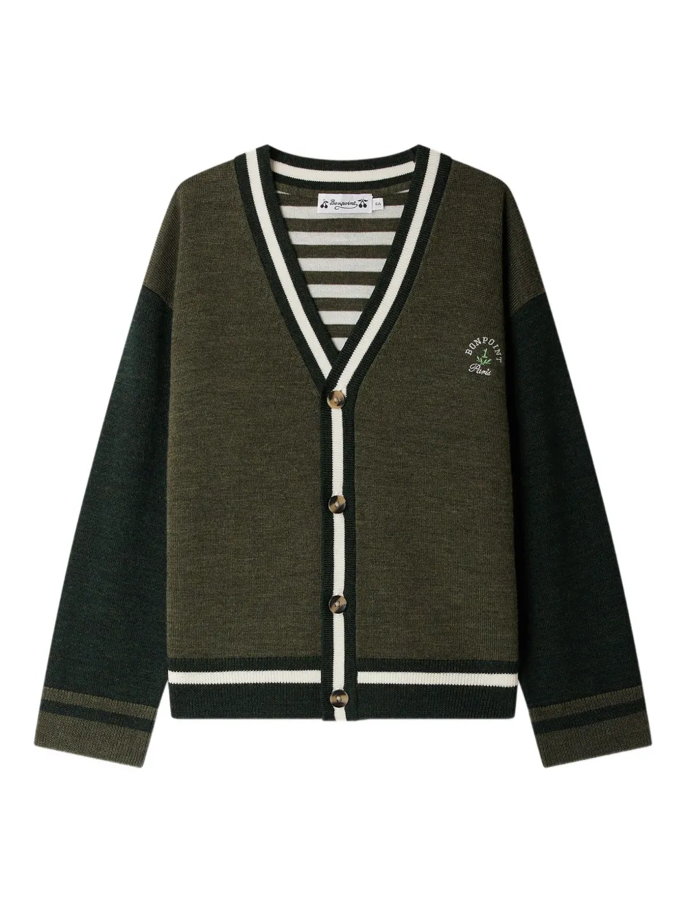 Шерстяной кардиган Julian с полосатыми вставками Bonpoint, зеленый
Шерстяной кардиган Julian с полосатыми вставками Bonpoint, зеленый