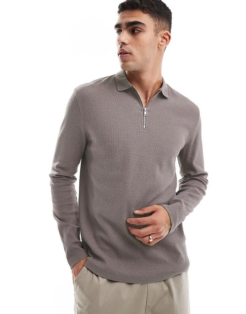 Поло с длинными рукавами и молнией вафельного цвета фиолетового цвета ASOS DESIGN
Поло с длинными рукавами и молнией вафельного цвета фиолетового цвета ASOS DESIGN