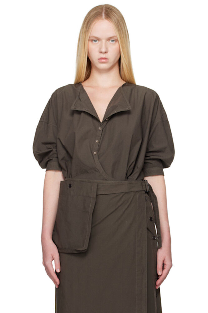 Коричневая рубашка с коротким рукавом Twisted LEMAIRE
Коричневая рубашка с коротким рукавом Twisted LEMAIRE