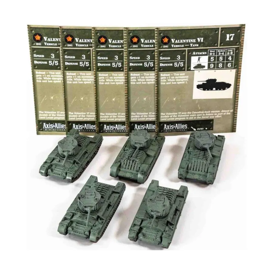 Валентин VI (U) x5, Axis & Allies - Collectible Miniatures Game - Eastern Front 1941-1945 Singles
Валентин VI (U) x5, Axis & Allies - Collectible Miniatures Game - Eastern Front 1941-1945 Singles