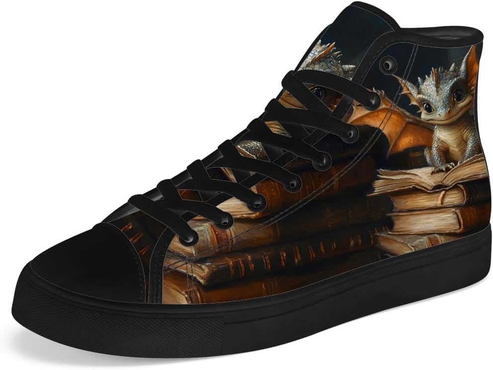 Мужские и женские высокие кеды из канвы с рисунком дракона, шнуровка, повседневная обувь, подарок для мальчиков и девочек Chebing, черный
Мужские и женские высокие кеды из канвы с рисунком дракона, шнуровка, повседневная обувь, подарок для мальчиков и девочек Chebing, черный