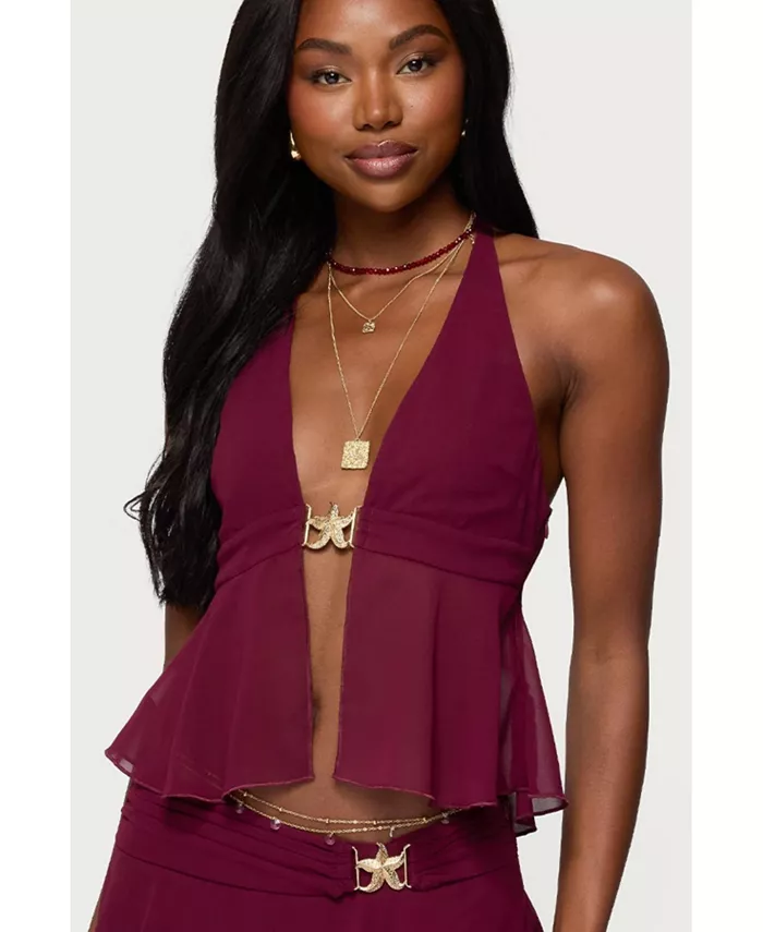 Женский топ Sea Star с разрезом спереди Edikted, красный
Женский топ Sea Star с разрезом спереди Edikted, красный