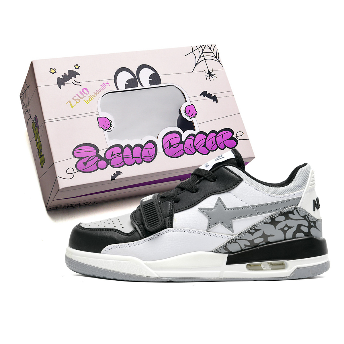 Z.SUO Кроссовки для скейтбординга унисекс с амортизацией, поддержкой, увеличением роста, легкие, низкие, черно-бело-серые, цвет Black White Gray
Z.SUO Кроссовки для скейтбординга унисекс с амортизацией, поддержкой, увеличением роста, легкие, низкие, черно-бело-серые, цвет Black White Gray