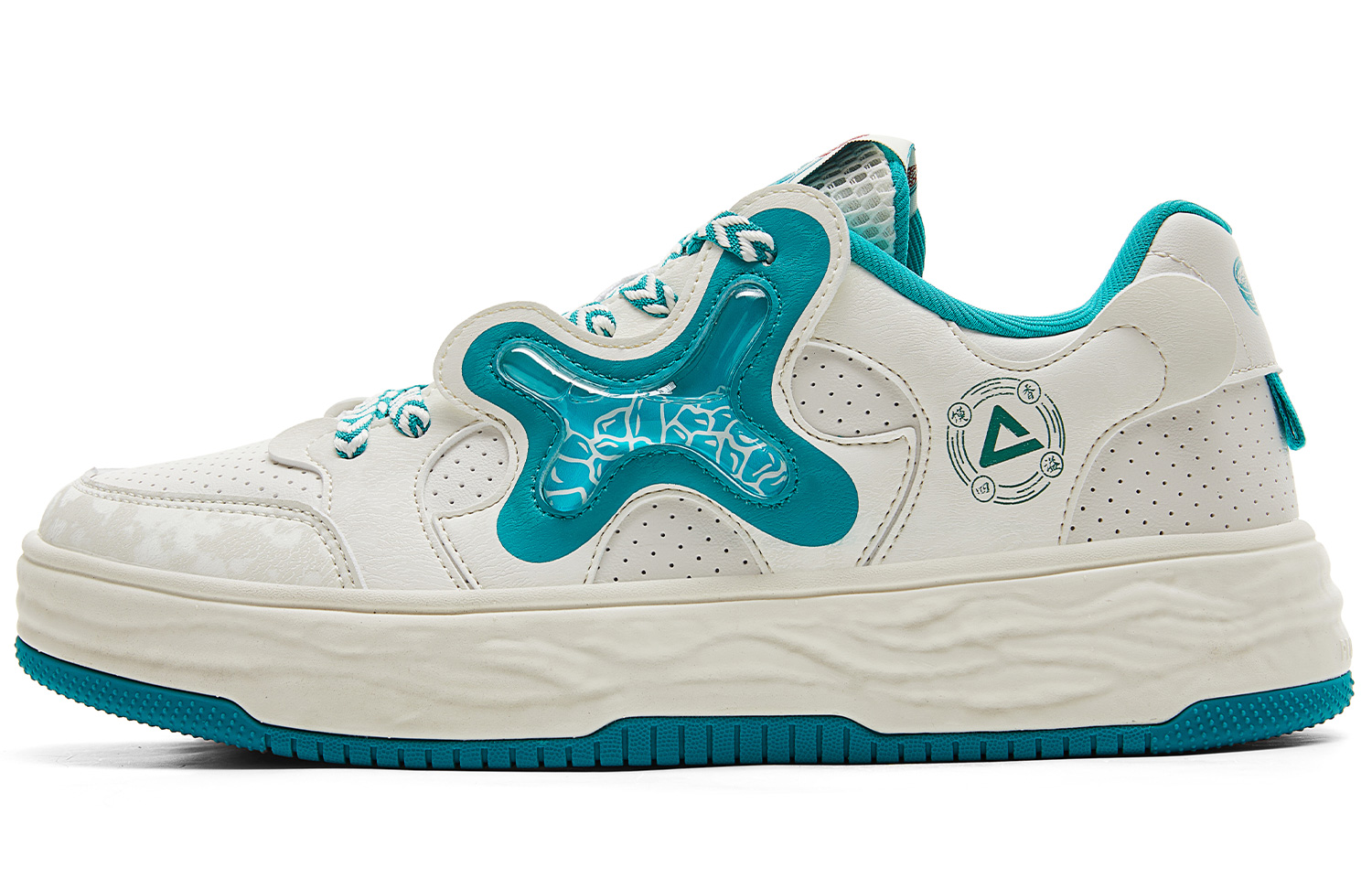 PEAK Нескользящие, легкие, дышащие, низкие, мужские кроссовки для скейтбординга, молочно-белые/зеленые 
PEAK Нескользящие, легкие, дышащие, низкие, мужские кроссовки для скейтбординга, молочно-белые/зеленые