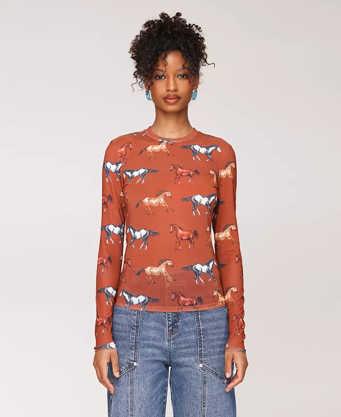 Женский топ с круглым вырезом и длинными рукавами Avec Les Filles, оранжевый
Женский топ с круглым вырезом и длинными рукавами Avec Les Filles, оранжевый