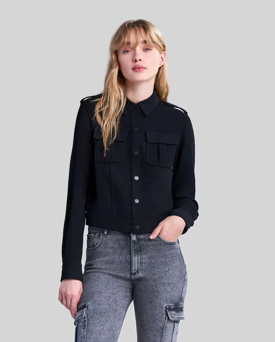 Женская рубашка с длинными рукавами черного цвета IKKS, черный
Женская рубашка с длинными рукавами черного цвета IKKS, черный