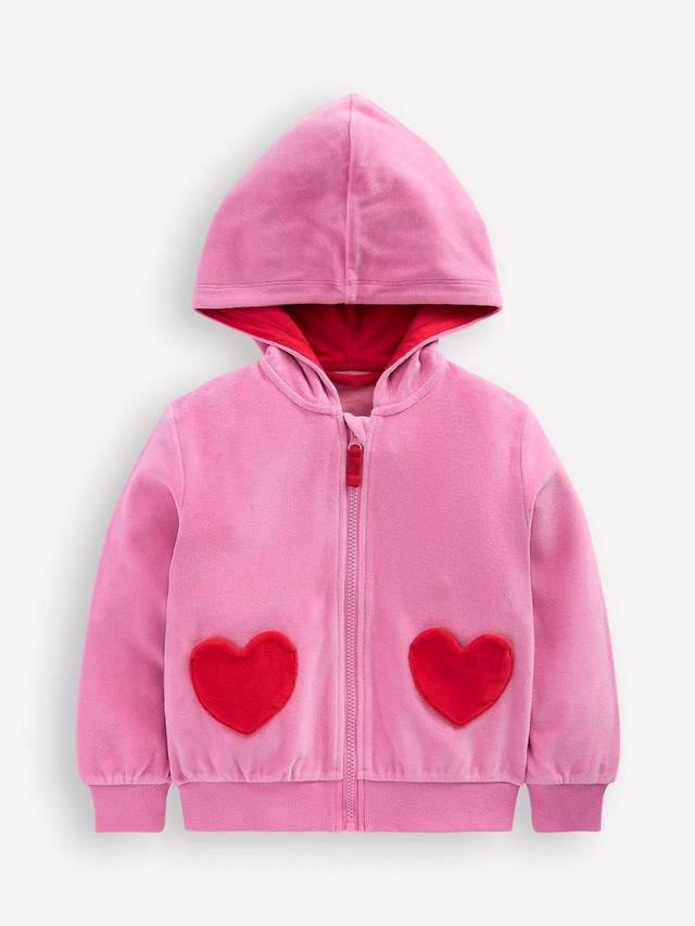 Детская худи с молнией и карманом в виде сердца из велюра Mini Boden, Formica Pink
Детская худи с молнией и карманом в виде сердца из велюра Mini Boden, Formica Pink