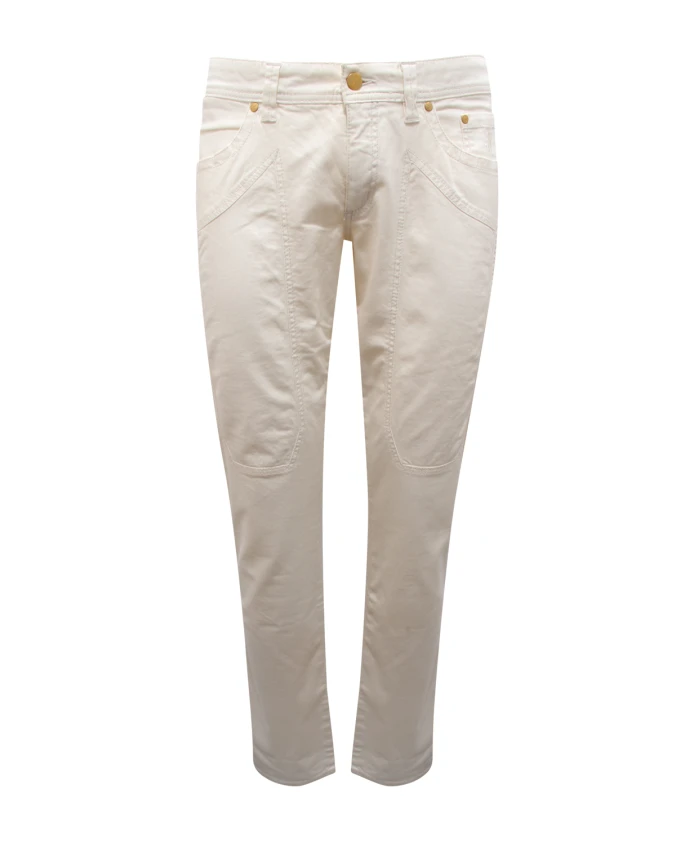 Шерстяные брюки с пятью карманами, изготовленные в Италии. Jeckerson, белый
Шерстяные брюки с пятью карманами, изготовленные в Италии. Jeckerson, белый