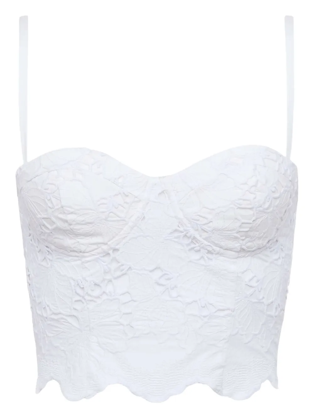 Бюстгальтер-бралетт с цветочным кружевом L'Agence, белый
Бюстгальтер-бралетт с цветочным кружевом L'Agence, белый
