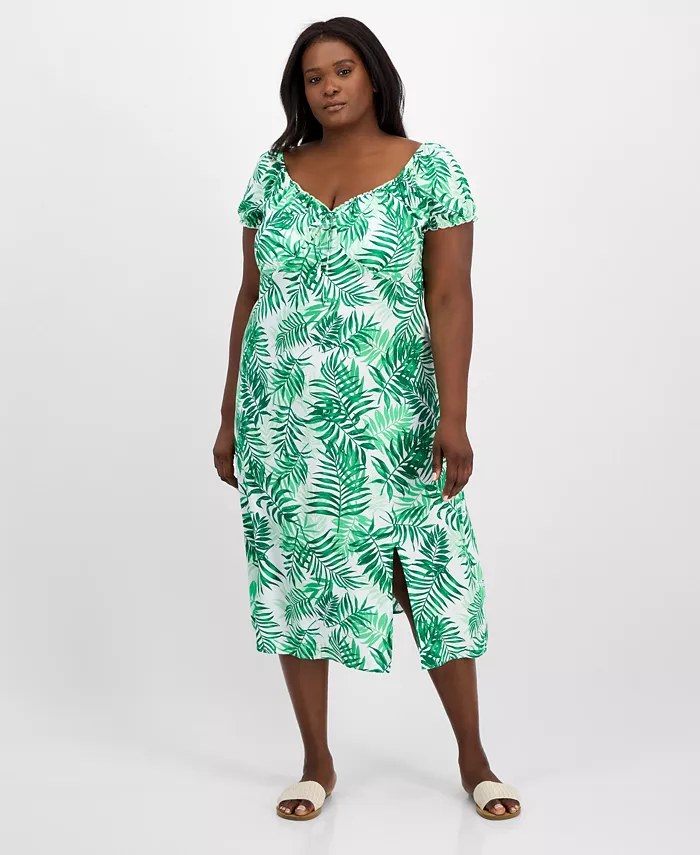 Модное платье миди с пышными рукавами больших размеров Madden Girl, зеленый
Модное платье миди с пышными рукавами больших размеров Madden Girl, зеленый