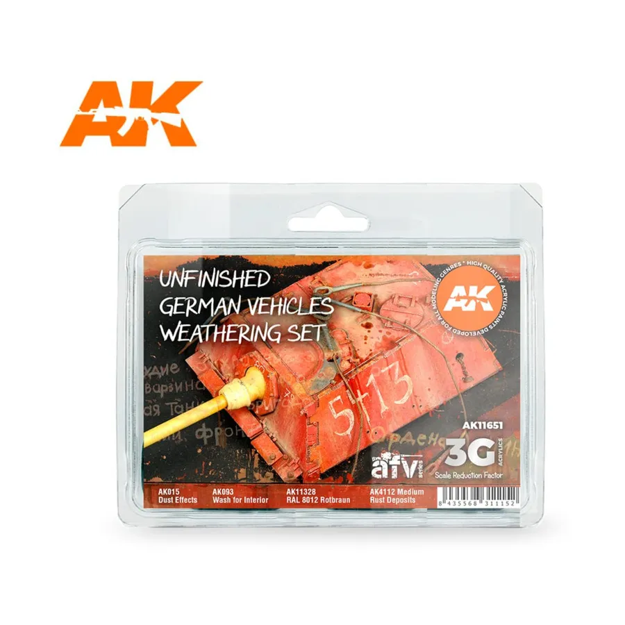 Незаконченный набор для обработки атмосферных воздействий немецкой техники, 3rd Gen Acrylic Paint Sets
Незаконченный набор для обработки атмосферных воздействий немецкой техники, 3rd Gen Acrylic Paint Sets