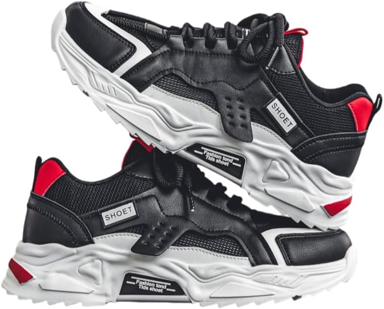 Мужские повседневные туфли - модные дышащие массивные кроссовки, молодежные корейские спортивные обувь с толстой подошвой для стильного образа Clolinde, черный
Мужские повседневные туфли - модные дышащие массивные кроссовки, молодежные корейские спортивные обувь с толстой подошвой для стильного образа Clolinde, черный