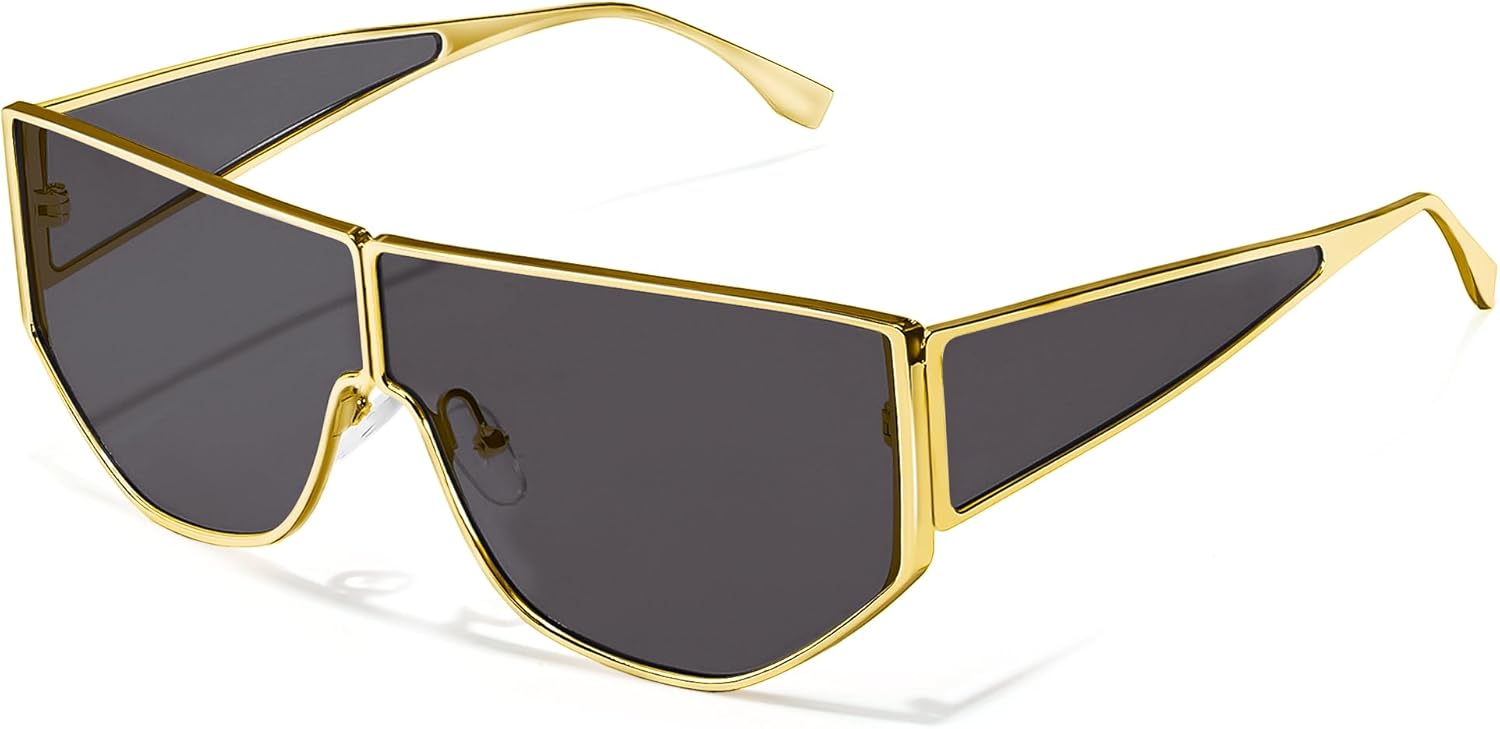 Солнцезащитные очки-авиаторы FancyPink 90-х годов для женщин — большие солнцезащитные очки с легким тонированием и металлическим каркасом — ретро-очки без поляризации, A02-gold Frame Black Lenses
Солнцезащитные очки-авиаторы FancyPink 90-х годов для женщин — большие солнцезащитные очки с легким тонированием и металлическим каркасом — ретро-очки без поляризации, A02-gold Frame Black Lenses