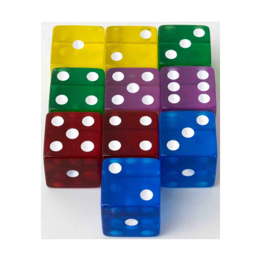 d6 19мм Прозрачный - Ассорти (С крапинками) (10), Dice - Transparent (Koplow)
d6 19мм Прозрачный - Ассорти (С крапинками) (10), Dice - Transparent (Koplow)