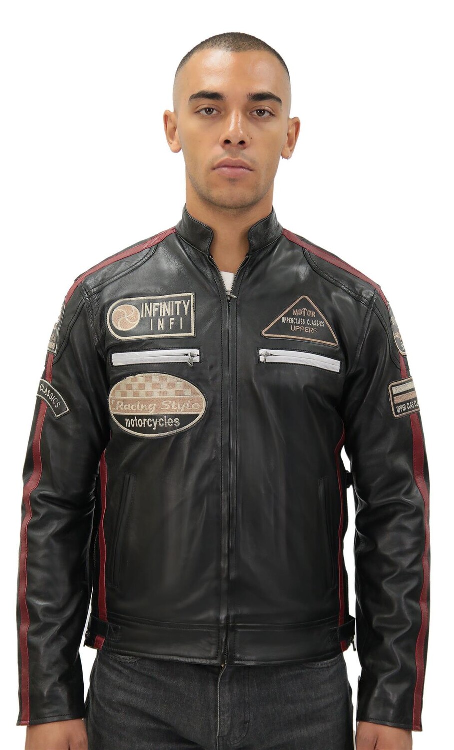 Кожаная байкерская куртка для гонок portland Infinity Leather, черный
Кожаная байкерская куртка для гонок portland Infinity Leather, черный